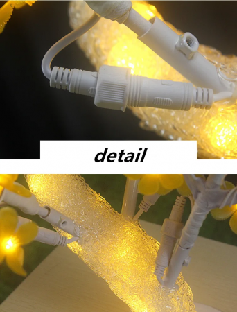 Copac decorativ cu flori de cires, iluminat 684 LED, 180 cm, alb rece [2]