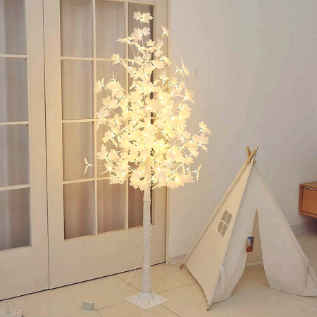 Brazi de Craciun - Copac decorativ sarbatori, iluminat 128 LED, 170 cm, alb cald