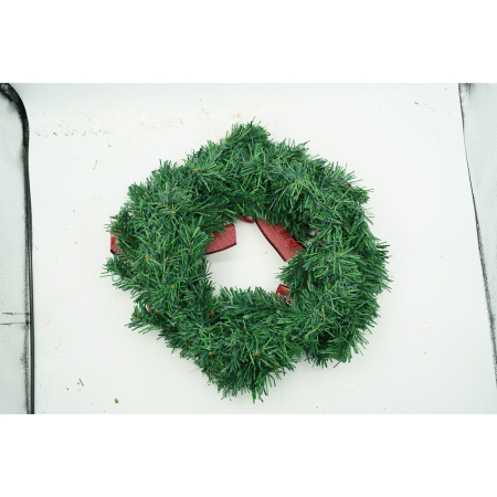 Coronita de Craciun pentru usa, Rosu/Verde, 35 cm, PVC, Artificiala, Decorata, Interior/Exterior, Flippy [4]
