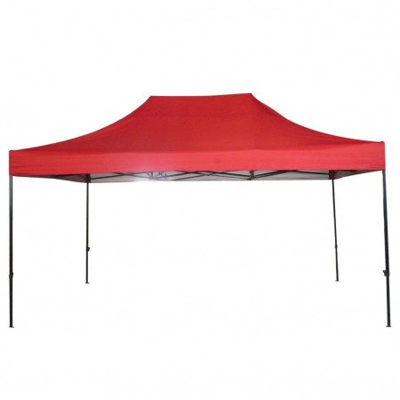 Gradina - Cort Pavilion 3x4.5m Rosu Pliabil Cadru Metal pentru Curte, Gradina, Evenimente