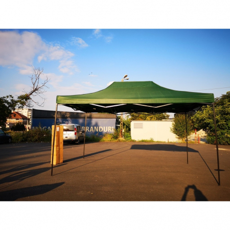 Gradina - Cort Pavilion 3x4.5m Verde Pliabil Cadru Metal pentru Curte, Gradina, Evenimente