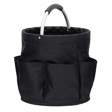 Pentru Casa si Camping - Coș de Picnic Flippy Portabil din Material Oxford, Negru, 28x28 cm