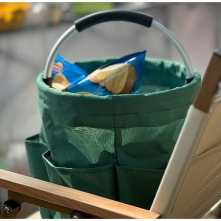 Coș de Picnic Flippy Portabil din Material Oxford, Verde, 28x28 cm [2]