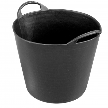 Gradina - Cos flexibil cauciuc negru 42 L