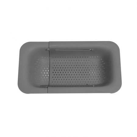Pentru Casa si Camping - Cos pentru Scurgere Chiuveta de Bucatarie, Flippy, Plastic, Telescopic, 36x20x5 cm, Gri