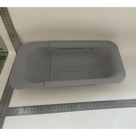 Cos pentru Scurgere Chiuveta de Bucatarie, Flippy, Plastic, Telescopic, 36x20x5 cm, Gri [1]