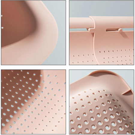 Cos pentru Scurgere Chiuveta de Bucatarie, Flippy, Plastic, Telescopic, 36x20x5 cm, Roz [6]