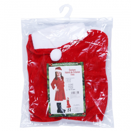 Costum Craciunita Flippy® Fata, 10-12 ani, 3 piese, Catifea [2]