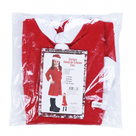Lichidare Costum Craciunita Flippy® Fata, 10-12 ani, 3 piese, Polar [2]
