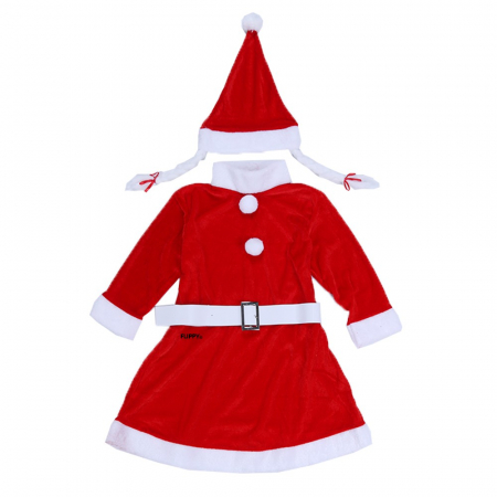 Decoratiuni, ornamente si articole Craciun - Costum Craciunita Flippy® Fata, 4-6 ani, 3 piese, Catifea