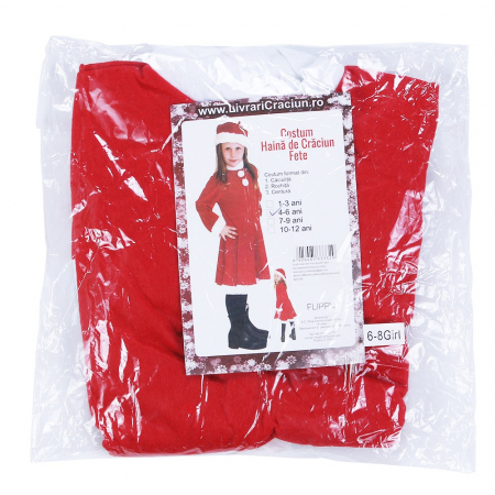 Costum Craciunita Flippy® Fata, 4-6 ani, 3 piese, Polar [2]