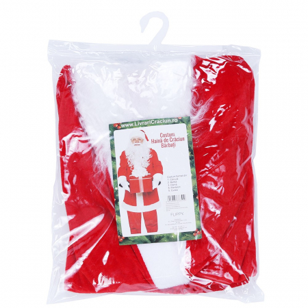 Costum Mos Craciun Flippy® Barbat, Adult, 5 piese, Catifea [2]