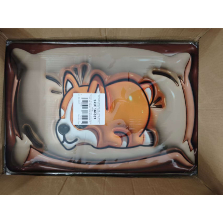 Covor de Baie, Flippy, 3D, din Spuma, Antialunecare, Absorbant, 40 x 60 cm, Model Caine, Portocaliu [2]