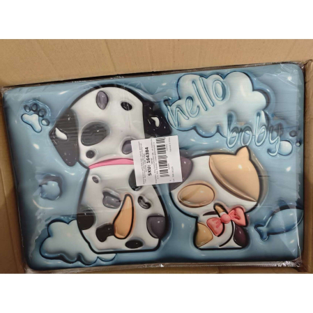 Covor de Baie, Flippy, 3D, din Spuma, Antialunecare, Absorbant, 40 x 60 cm, Model Catel si Pisica, Multicolor [2]