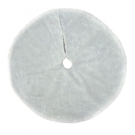 Sub 99 Lei - Lichidare Covor pentru bradul de Craciun White Haipai, diametru 120 cm, blana cu o grosime 4 cm, alb