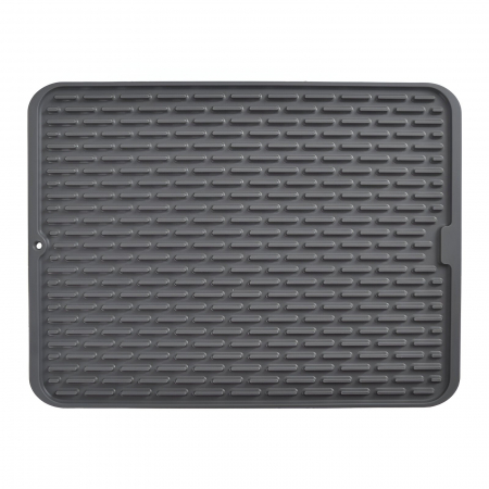 Pentru Casa si Camping - Covoras din Silicon pentru Scurgere Vase, Flippy, Uz Casnic, Rezistent la Temperaturi Ridicate, Izolator, 43x32.5 cm, Negru