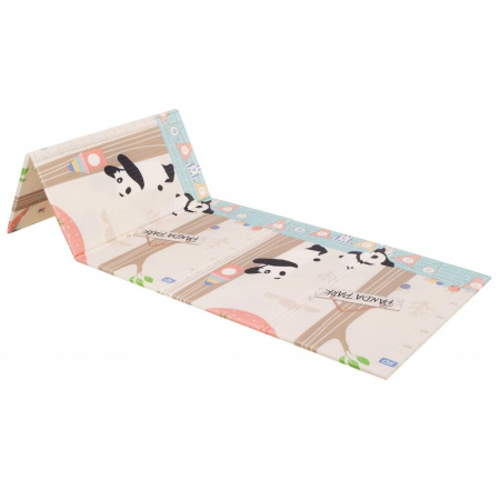 Covoras pentru Copii, Flippy, cu 2 Fete, Model Panda/Party, din XPE+PE, Impermeabil, Antiderapant, Protectie Termica, +3 Luni, Pliabil, 180 x 200 x 1 cm, Multicolor [6]