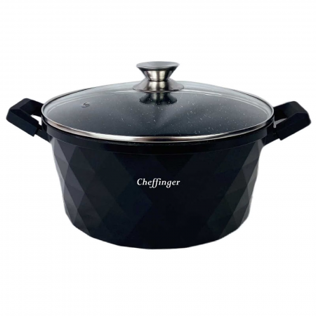 Pentru Casa si Camping - Cratita cu capac Diamond design CF-DIAC24S, 24cm /3.5L
