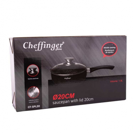 Cratita cu maner CF-SPL20, acoperire din marmura, 20cm [4]