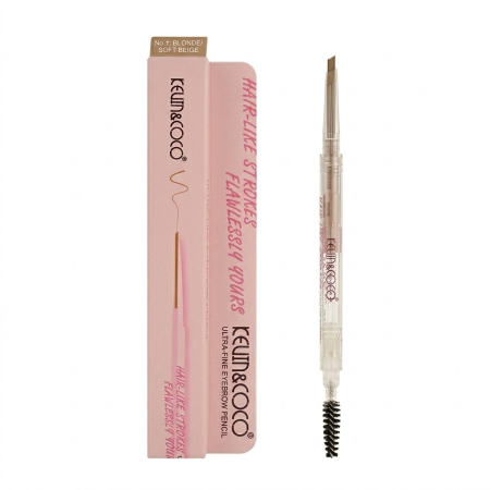 Ingrijire personala si Cosmetice - Creion de Sprancene cu Perie, Kevin&amp;Coco, 2in1, 1.5 mm, Blond