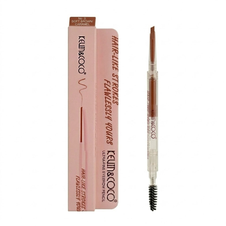 Ingrijire personala si Cosmetice - Creion de Sprancene cu Perie, Kevin&amp;Coco, 2in1, 1.5 mm, Caramel