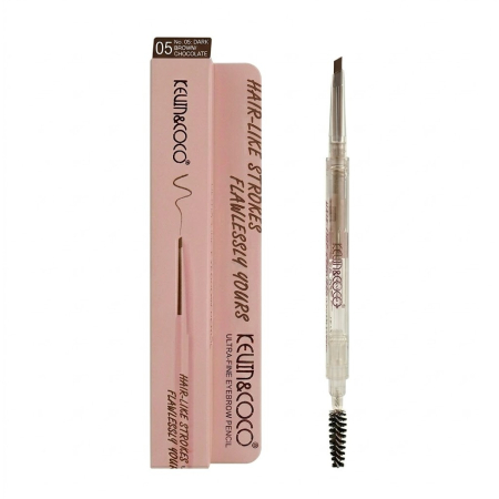 Ingrijire personala si Cosmetice - Creion de Sprancene cu Perie, Kevin&amp;Coco, 2in1, 1.5 mm, Ciocolata