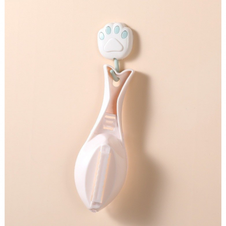 Curatator de Solzi de Peste, Flippy, Manual, Forma Peste, cu Compartiment de Colectare, din Plastic, 15.5x5.5 cm, Alb [2]