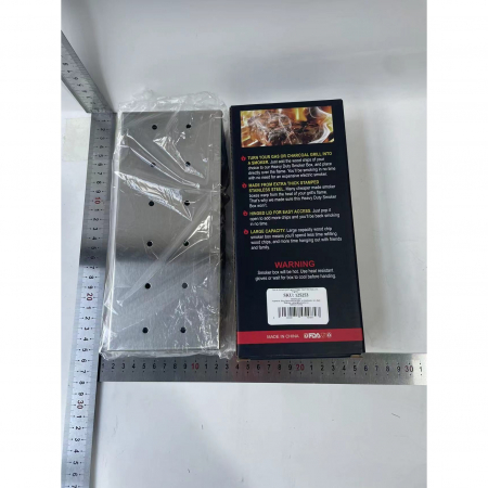 Cutie de afumator pentru gratar Flippy, Inox, 9.6x4.4x22.2 cm, Argintiu [7]