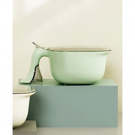 Cutie de Depozitare a Condimentelor, Flippy, de Uz Casnic, cu Maner Stabil, cu Capac, 4 Compartimente Principale, 21 x 14 x 10 cm, Verde [5]