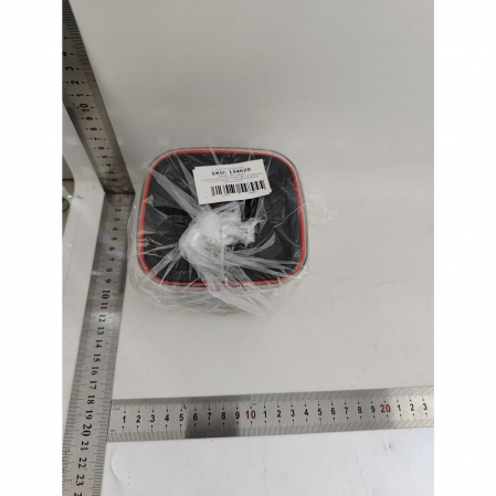 Cutie de Depozitare Alimente, Flippy, Cutie de tip Container, Recipient pentru Cereale in Bucatarie, S 11.5 x 11.5 x 8 cm, volum 600 ml, Transparenta cu Capac Negru [3]