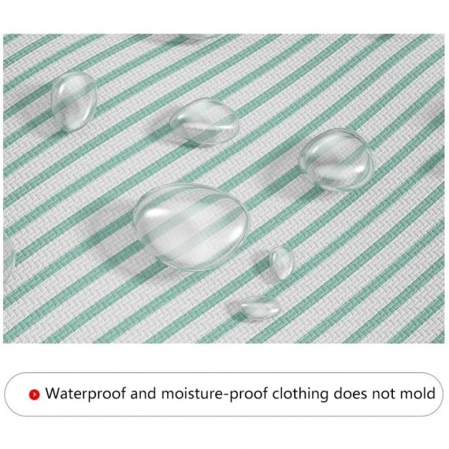 Cutie de Depozitare cu Fermoar, Flippy, Pliabila, Maner Ranforsat, Fermoar Rezistent, pentru Haine, Paturi, Plapume, Perne, Lenjerii de Pat, Jucarii, 50x50x70 cm, 180 Litri, in Dungi, Verde [4]