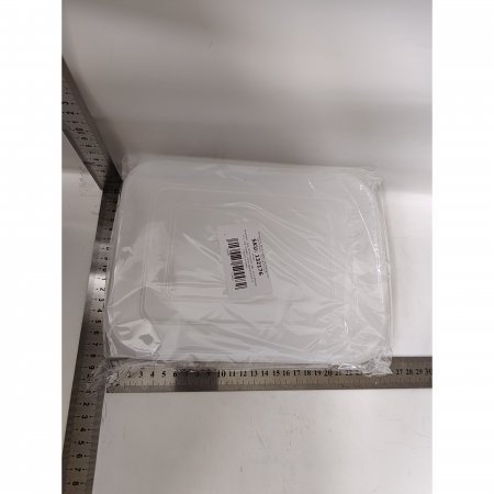 Cutie de depozitare de uz casnic, Flippy, Caserola pentru Frigider, Rezistenta la umiditate, Rezervor Sigilat pentru Depozitare Alimentara, 24.5 x 18.5 x 3.5cm, Alb Transparent [1]