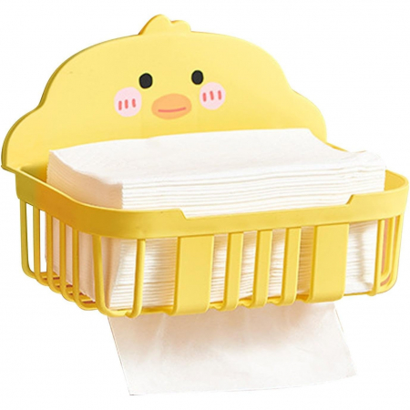 Cutie de Depozitare, Flippy, din Plastic, Montare pe Perete, Model Ratusca, 13x19x12 cm, Galben [3]