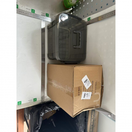 Cutie De Depozitare, Flippy, Tip Valiza, pentru Alimente, Jucarii, Accesorii, Transparent-Gri, Marime M, 31.5x23x19 cm [1]