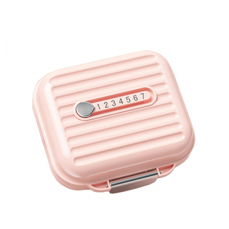 Cutii depozitare diverse - Cutie de Depozitare pentru Pastile, Flippy, Cutie de depozitare Medicamente, Cutie de depozitare Vitamine, Suplimente, pentru Fete, din Plastic cu indice zi, Roz
