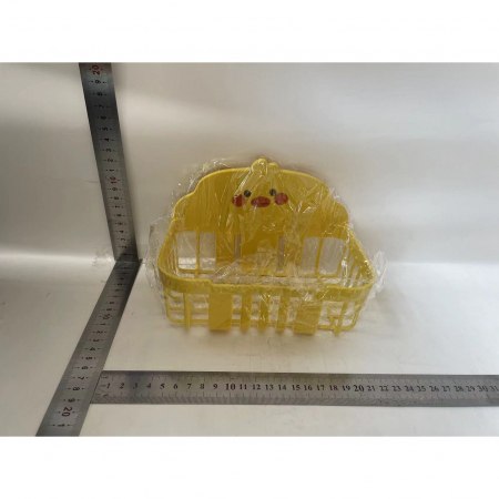 Suport pentru Servetele in Baie, Flippy, Suport pentru Prosoape, din Plastic PP, Montare pe Perete cu Adeziv, Model Ratusca, 13x19x12 cm, Galben [1]