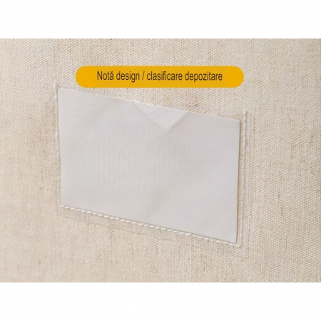 Cutie de Depozitare Pliabila, Flippy, Cu Fereastra si Fermoar Dublu, 66 L, Textil Premium, 50x40x33 cm, Cadru Metalic, Impermeabila, Bej [5]