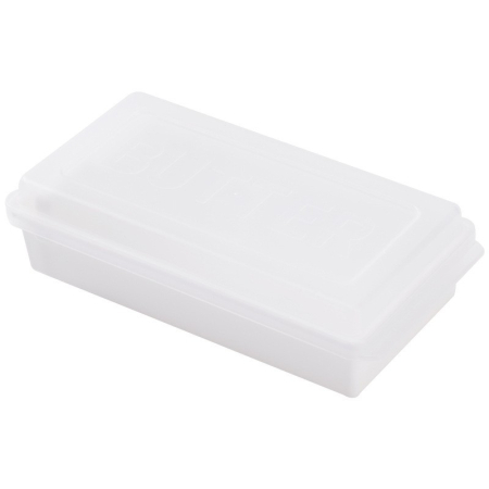 Casă și camping - Cutie de Unt, Flippy, cu Capac, Multifunctionala, cu Spatula Portionare, 15.9 x 8.8 x 4.9 cm, Alb