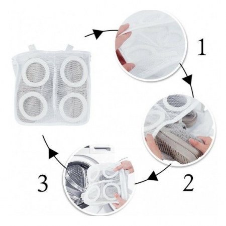 LICHIDARE Sac pentru Spalare Incaltaminte, Flippy, pentru Masina de Spalat, 28x24.5x8 cm, Alb [2]