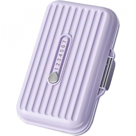 Cutie Medicamente, Flippy, Mov, 7 Compartimente, Portabila si Compacta, 11x7.2x3.5 cm, Ideala pentru Uzul Cotidian [4]
