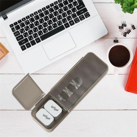 Cutie Organizatoare pentru Cabluri, Flippy, din Plastic, 28 x 9 x 6 cm, Gri [6]