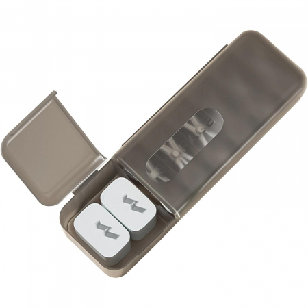 Cutii depozitare diverse - Cutie Organizatoare pentru Cabluri, Flippy, din Plastic, 28 x 9 x 6 cm, Gri