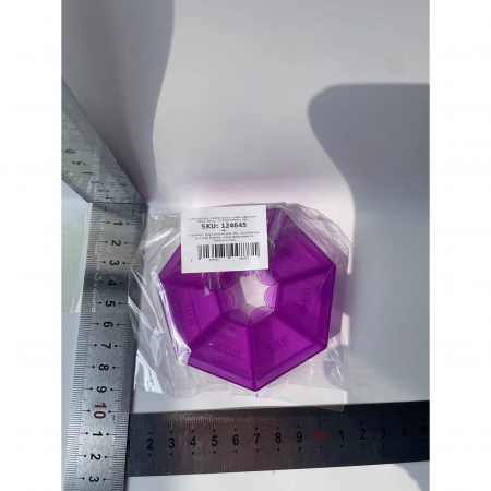 Cutie separator medicamente cu zilele saptamanii, Flippy, Plastic, 7 compartimente, Mov [4]