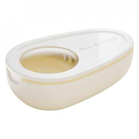 Articole Sanatate - Cutie Taiat Pastile si Depozitare Medicamente, Flippy, Alba, 8x5x2.65 cm, Compacta si Portabila, Ideala Pentru Calatorii