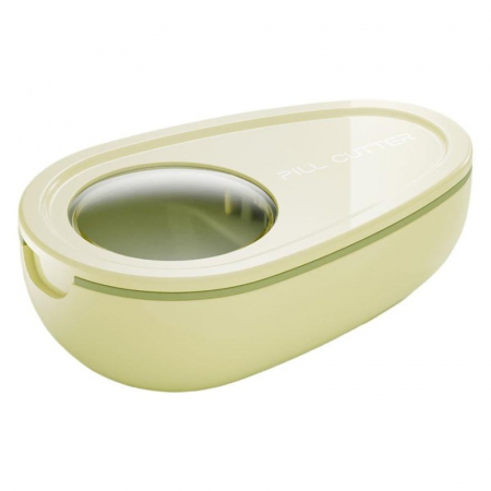Articole Sanatate - Cutie Taiat Pastile si Depozitare Medicamente, Flippy, Galbena, 8x5x2.65 cm, Compacta si Portabila, Ideala Pentru Calatorii