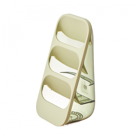 Pentru Casa si Camping - Suport - Organizator pentru Tacamuri, Flippy, 3 Compartimente, Suport pentru Cosmetica, Ustensile, Material PP Durabil, 33 x 16 x 15 cm Verde
