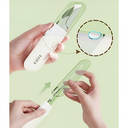 Cutit de Fructe Multifunctional, Flippy, Razatoare, Curatator Fructe-Legume, Deschizator de Sticle, 18.1x3.8x2cm, Alb [1]