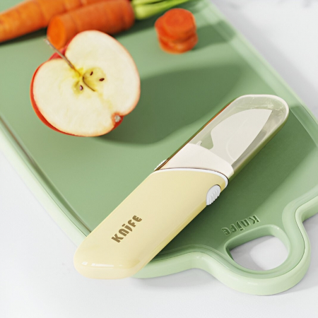 Cutit de Fructe Multifunctional, Flippy, Razatoare, Curatator Fructe-Legume, Deschizator de Sticle, 18.1x3.8x2cm, Galben [1]