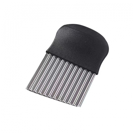 Cutit pentru Cartofi Ondulati, Flippy, pentru Legume, Forma Ondulata, Usor de Utilizat, Taiere, Negru [5]