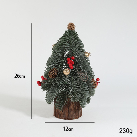 Decoratiune Craciun pentru Masa, Flippy, Ornament de Decor Model Brad de Craciun de Dimensiuni Mici, pentru Birou si Interior, din Plastic 26 x 12 x 12 cm, Verde [1]